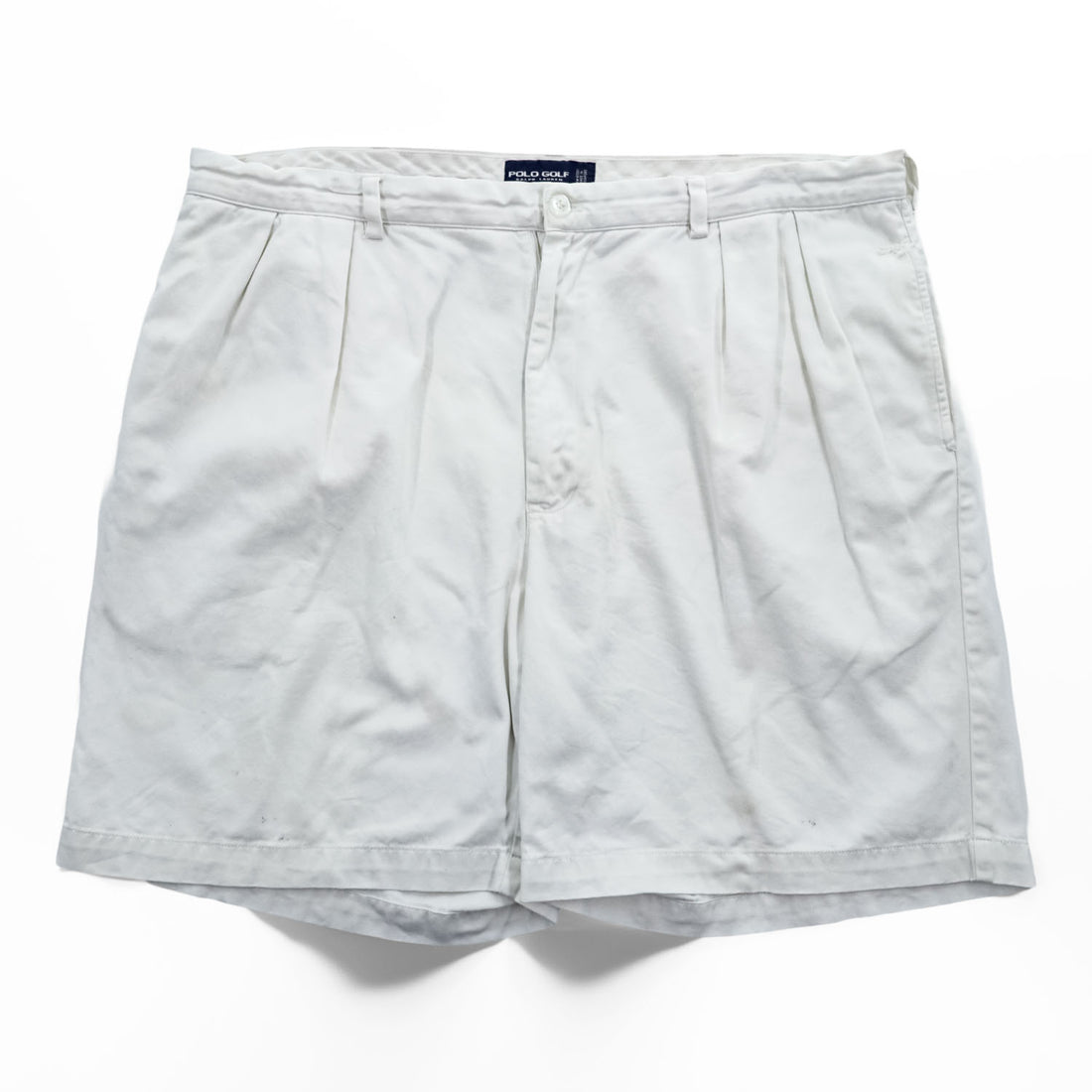 POLO GOLF Ralph Lauren 90年代 ショートパンツ ハーフパンツ XL ホワイト ビッグサイズ 2タック プリーツ CLASSIC GOLF SHORT