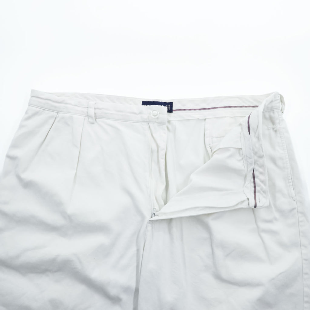 POLO GOLF Ralph Lauren 90年代 ショートパンツ ハーフパンツ XL ホワイト ビッグサイズ 2タック プリーツ CLASSIC GOLF SHORT