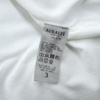 AURALEE 日本製 ポロシャツ 3 ホワイト PIQUE DOUBLE CLOTH POLO コットン A7SP01HK