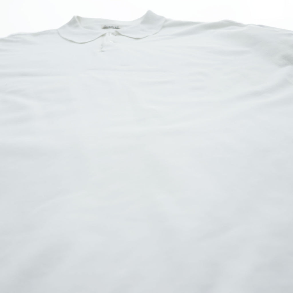 AURALEE 日本製 ポロシャツ 3 ホワイト PIQUE DOUBLE CLOTH POLO コットン A7SP01HK