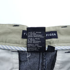 TOMMY HILFIGER 90年代 ヴィンテージ 2タック デニムスラックス パンツ W29 プリーツ ダブルカフス トラウザーズ テーパード