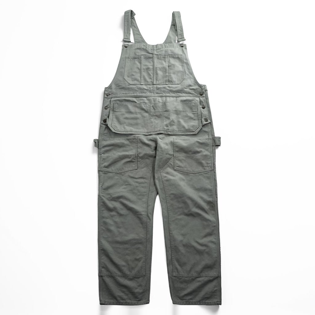 South2 West8 日本製 ダブルニー キャンバス オーバーオール 11.5oz Cotton Canvas Overalls L グレー ダック地 0T493