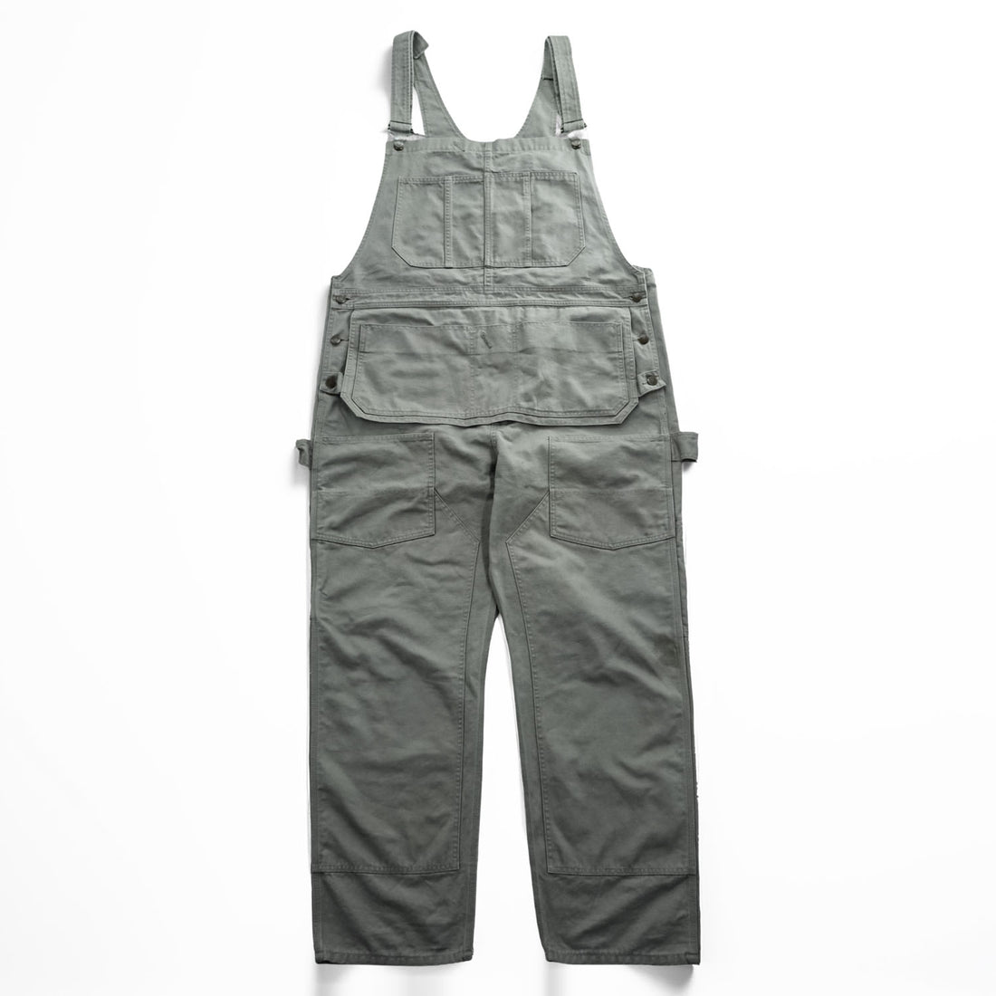 South2 West8 日本製 ダブルニー キャンバス オーバーオール 11.5oz Cotton Canvas Overalls L グレー ダック地 0T493