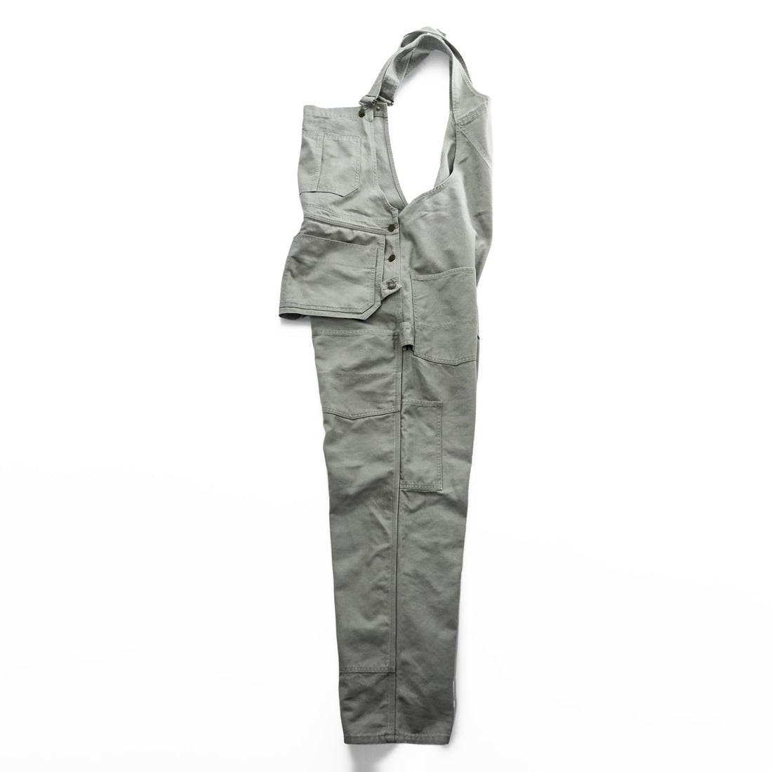 South2 West8 日本製 ダブルニー キャンバス オーバーオール 11.5oz Cotton Canvas Overalls L グレー ダック地 0T493