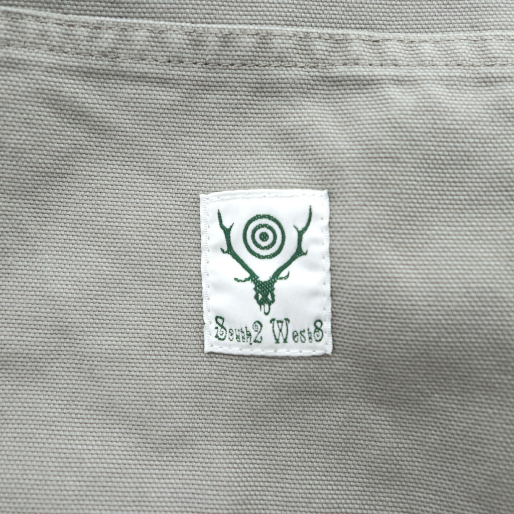 South2 West8 日本製 ダブルニー キャンバス オーバーオール 11.5oz Cotton Canvas Overalls L グレー ダック地 0T493