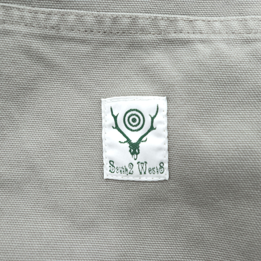 South2 West8 日本製 ダブルニー キャンバス オーバーオール 11.5oz Cotton Canvas Overalls L グレー ダック地 0T493