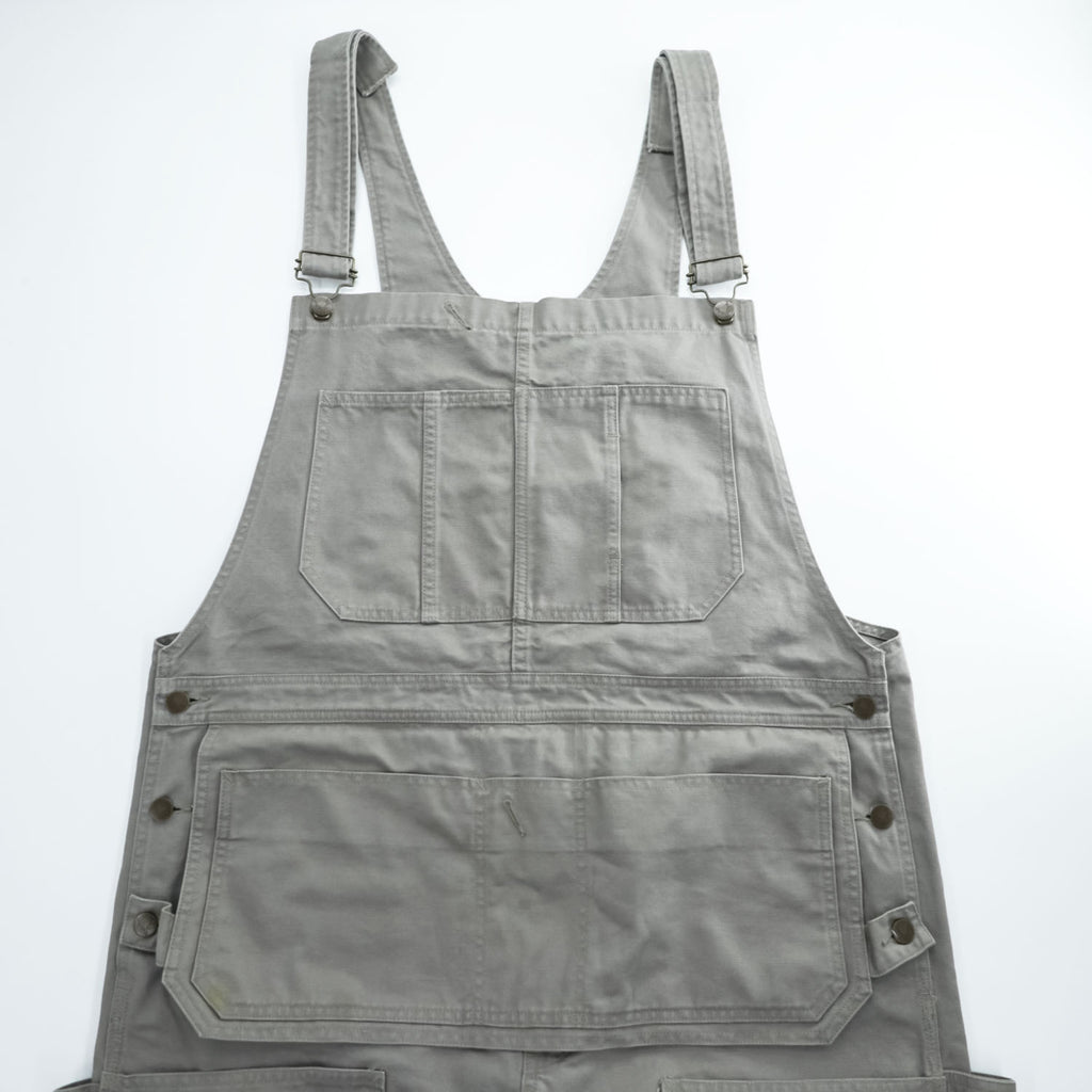 South2 West8 日本製 ダブルニー キャンバス オーバーオール 11.5oz Cotton Canvas Overalls L グレー ダック地 0T493