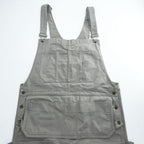 South2 West8 日本製 ダブルニー キャンバス オーバーオール 11.5oz Cotton Canvas Overalls L グレー ダック地 0T493