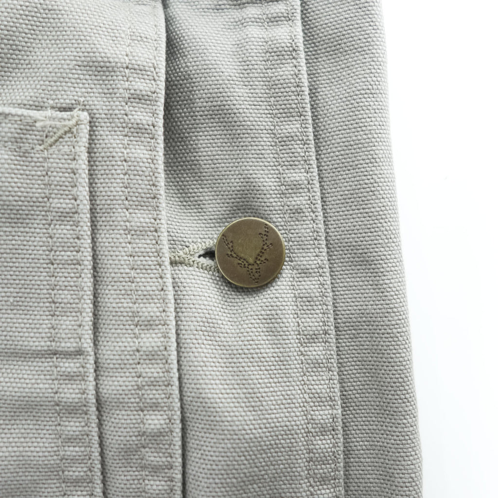 South2 West8 日本製 ダブルニー キャンバス オーバーオール 11.5oz Cotton Canvas Overalls L グレー ダック地 0T493