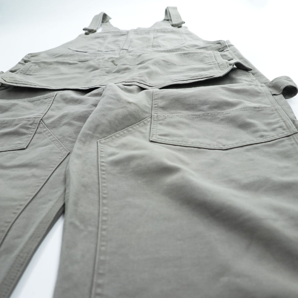 South2 West8 日本製 ダブルニー キャンバス オーバーオール 11.5oz Cotton Canvas Overalls L グレー ダック地 0T493