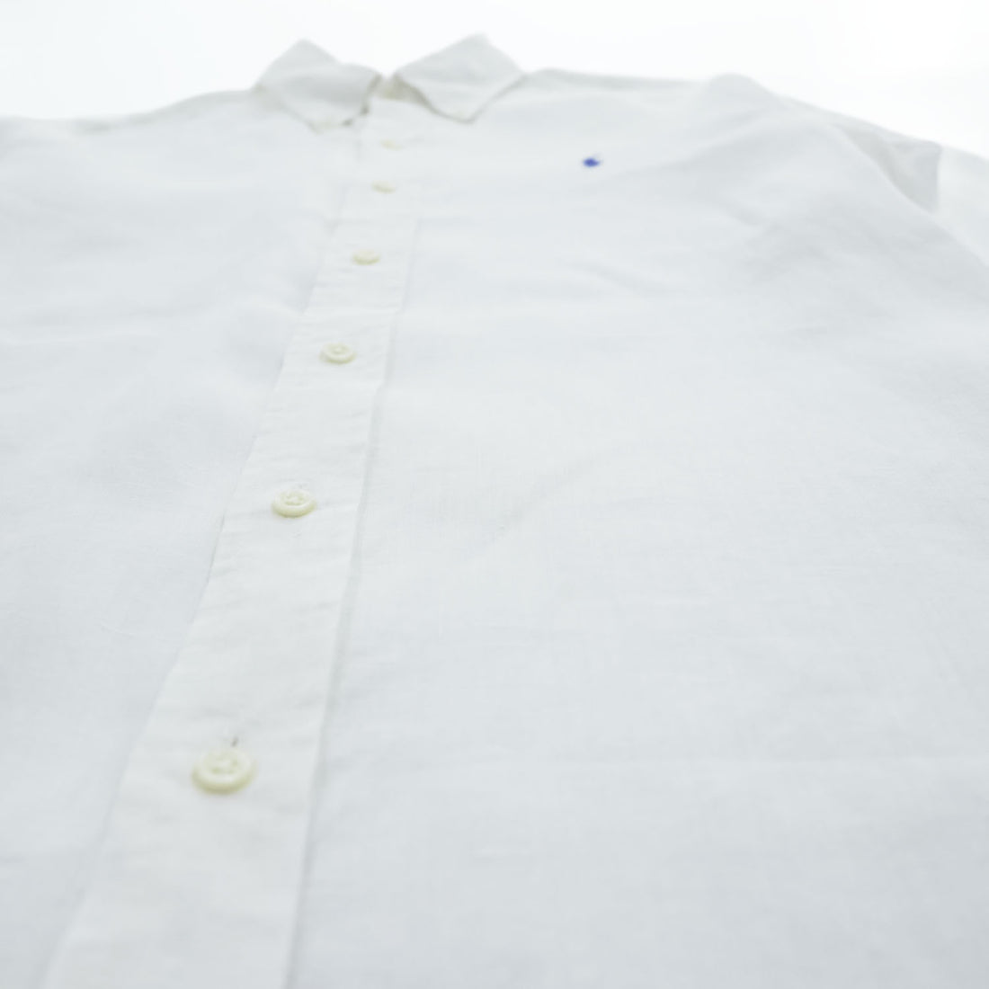 Polo Ralph Lauren 90年代 ヴィンテージ 長袖 シャツ S ホワイト スモールポニー ロゴ 刺繍 CUSTOM FIT ボタンダウン