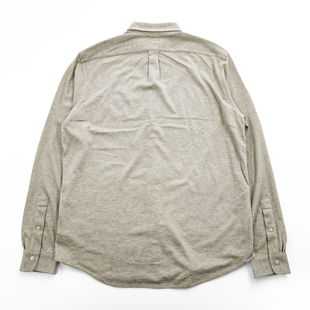 Polo Ralph Lauren 長袖 メッシュ シャツ L ベージュ FEATHER WEIGHT MESH 鹿の子 ボタンダウン 未使用品