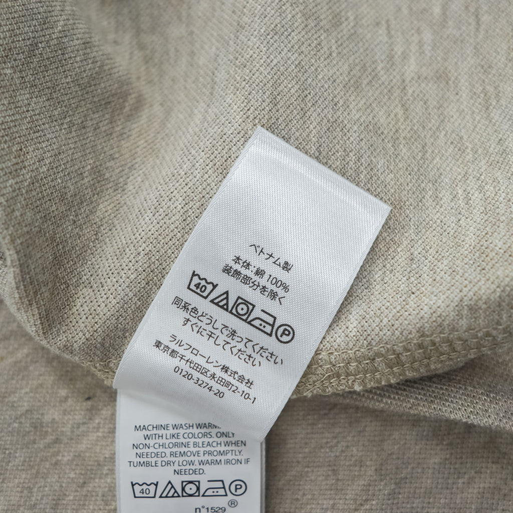 Polo Ralph Lauren 長袖 メッシュ シャツ L ベージュ FEATHER WEIGHT MESH 鹿の子 ボタンダウン 未使用品