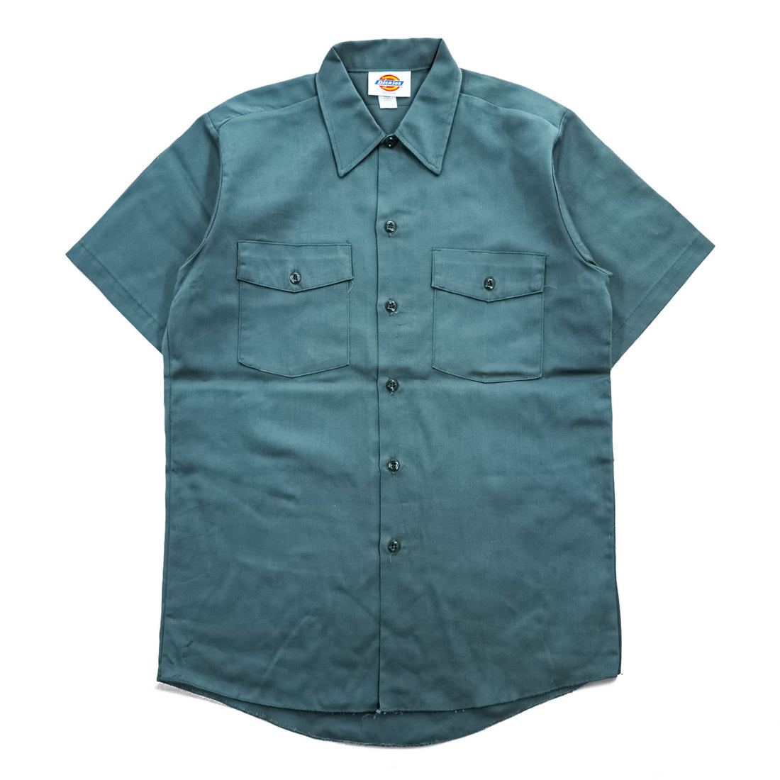 Dickies 90年代 ヴィンテージ 半袖 ワークシャツ M グリーン ベリーズ( USA )製