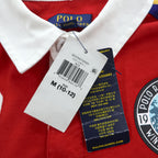 Polo Ralph Lauren ラガーシャツ M レッド ポロベア サイドライン 未使用品
