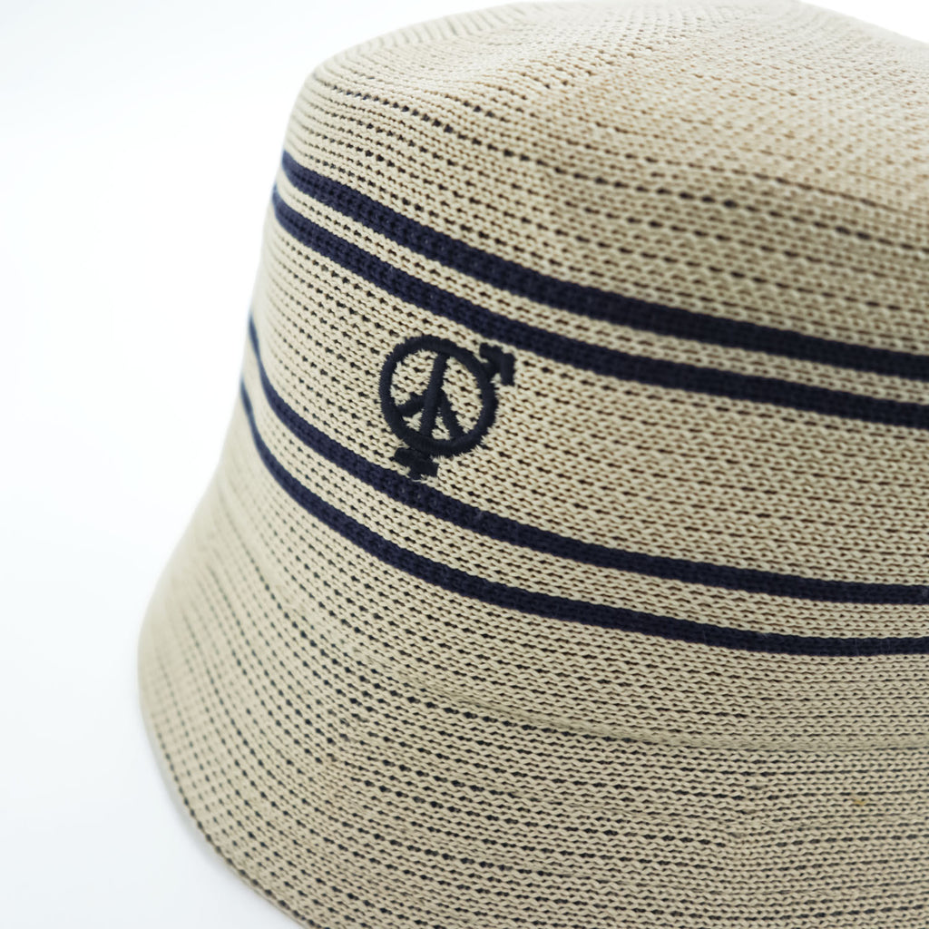 Sexhippies バケットハット ナチュラル セーラーハット ベージュ ネイビー STRIPED OG BUCKET