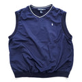POLO GOLF Ralph Lauren 90年代 ヴィンテージ Vネック プルオーバー スポーツベスト L ネイビー メッシュ 防水  ピステ