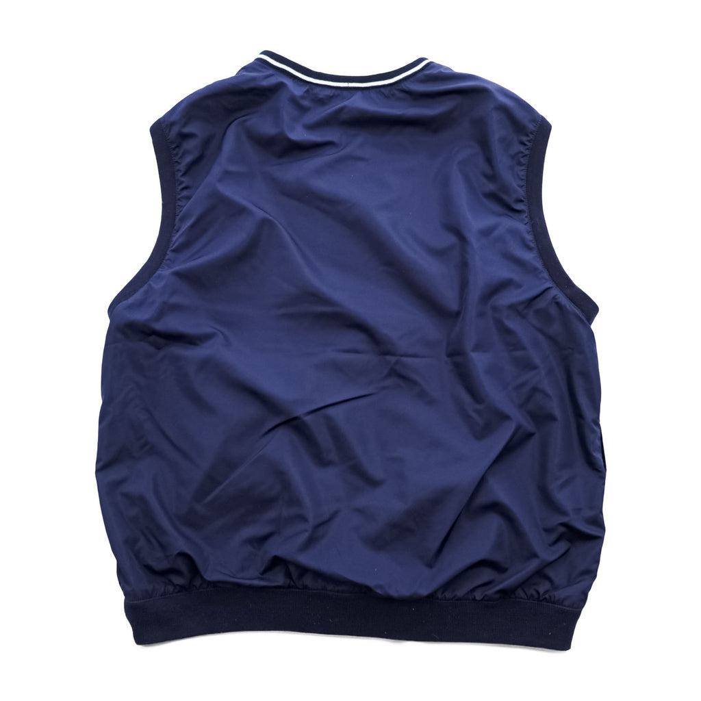 POLO GOLF Ralph Lauren 90年代 ヴィンテージ Vネック プルオーバー スポーツベスト L ネイビー メッシュ 防水  ピステ