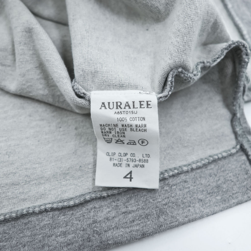 AURALEE 日本製 ポケット Tシャツ STAND UP TEE L グレー A6ST01SU