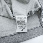 AURALEE 日本製 ポケット Tシャツ STAND UP TEE L グレー A6ST01SU