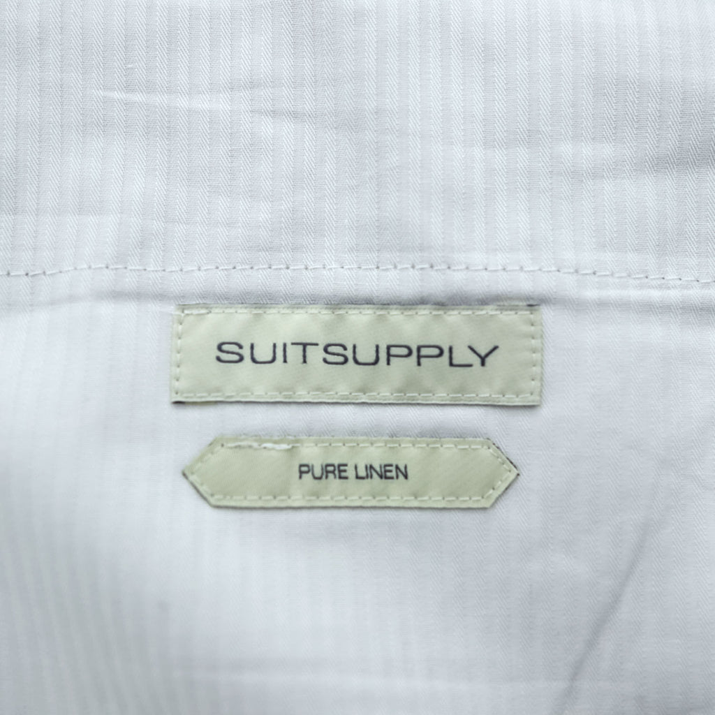 SUIT SUPPLY イタリア製 ピュアリネン グルカショーツ 麻100% ショートパンツ L グリーン サイドアジャスター 2タック プリーツ LEO MASTER