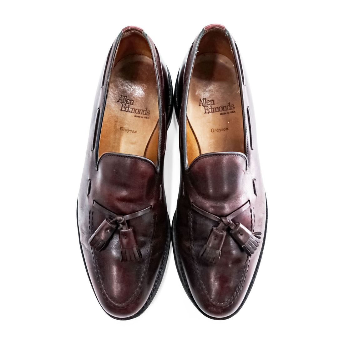 Allen Edmonds 米国製 Grayson コードバン レザー タッセルローファー 27.5cm スリッポン Vibram グッドイヤーウェルト製法 8277 USA製