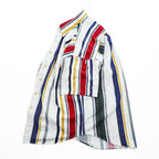 CHAPS Ralph Lauren 90年代 ヴィンテージ マルチカラー ストライプ 半袖シャツ L ボタンダウン ポケット