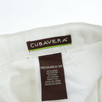 CUBAVERA リネン レーヨン ワイド イージーパンツ サマースラックス M ホワイト 未使用品