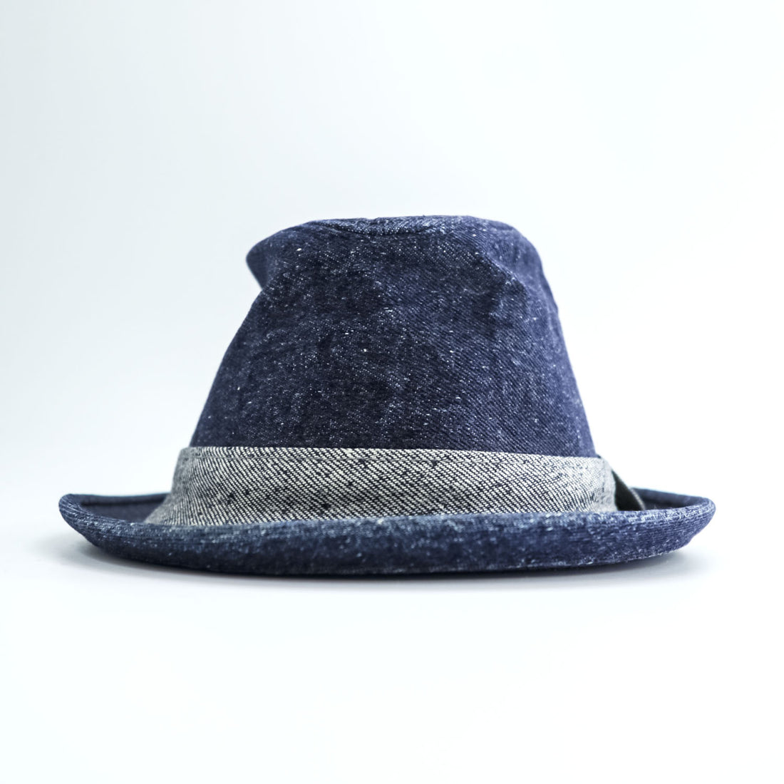 NEW YORK HAT CO. 米国製 デニム ポークパイハット インディゴ ブルー 中折れ リボン USA製