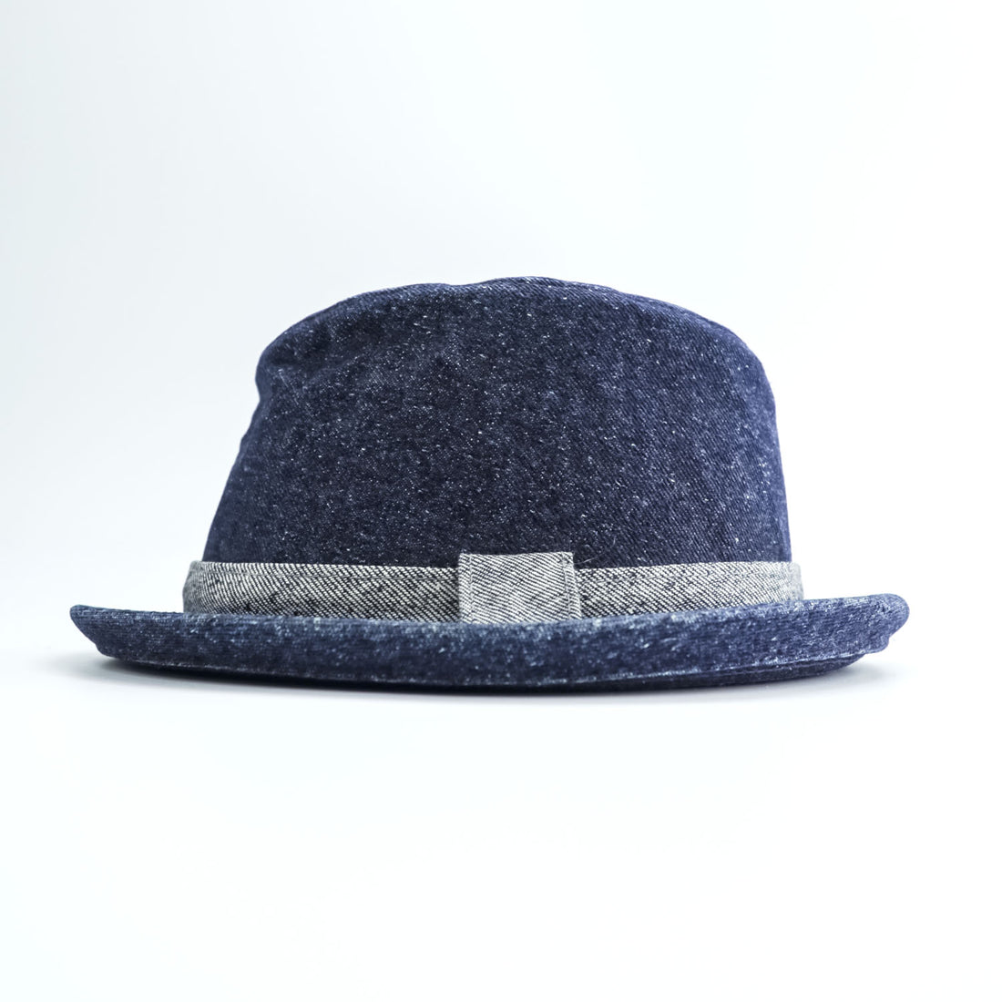 NEW YORK HAT CO. 米国製 デニム ポークパイハット インディゴ ブルー 中折れ リボン USA製