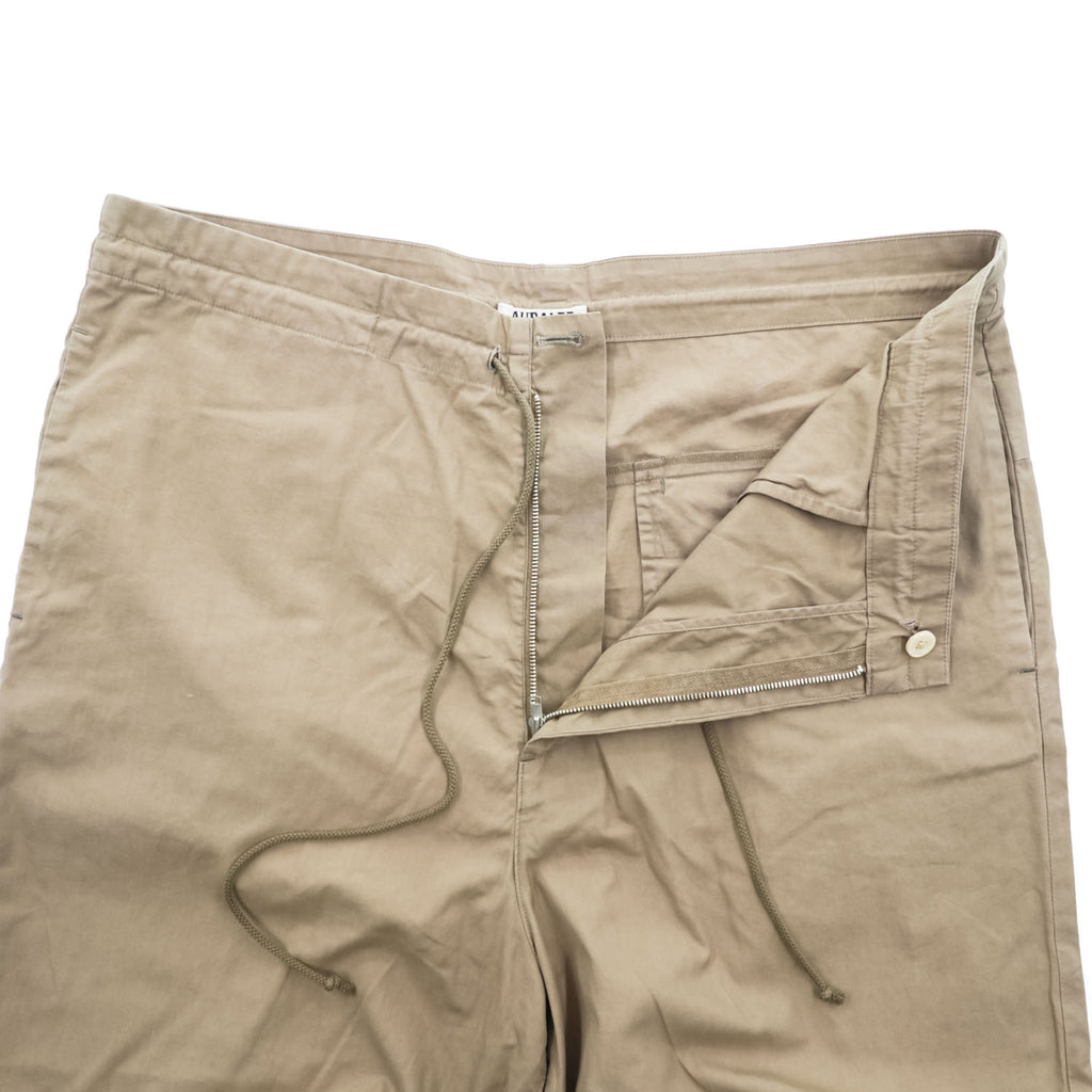 AURALEE 日本製 ワイドパンツ WASHED FINX TWILL EASY WIDE PANTS イージースラックス M ベージュ A9SP03TN