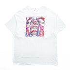KRAYON GANG King Crimson SCHIZOID MAN Graphic T-Shirt White Cotton Mens XL Crayon Art Tee
