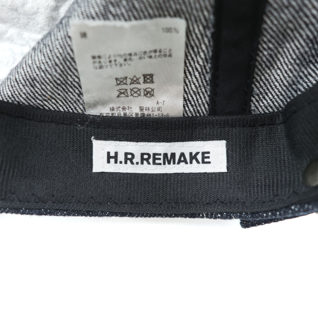 H.R.REMAKE ( HOLLYWOOD RANCH MARKET ) 日本製 デニム キャップ ベルトアジャスター ワッペン