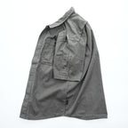 Patagonia ショップシャツ 半袖 ワークシャツ S グレー ヘンプ オーガニックコットン 比翼 オープンカラー 開襟 53295