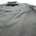 Patagonia ショップシャツ 半袖 ワークシャツ S グレー ヘンプ オーガニックコットン 比翼 オープンカラー 開襟 53295