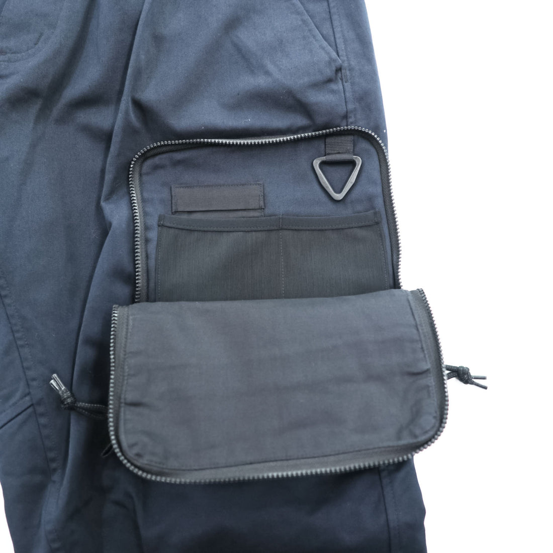 NIKE ACG ウーブンカーゴパンツ WOVEN CARGO PANTS M ネイビー ブラック ストレッチ ワイド マルチポケット ベルト付 CD7646-010