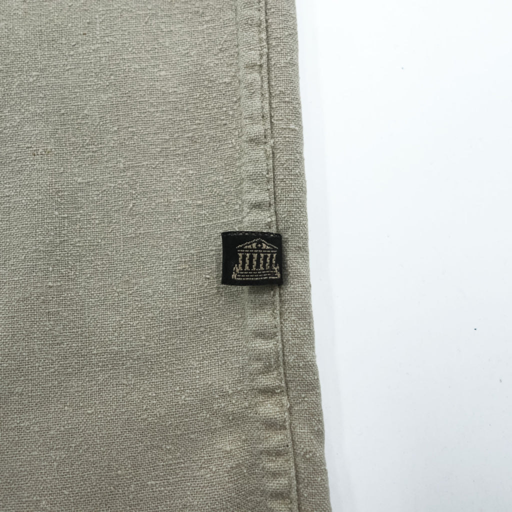 Vintage 90s STRUCTURE 100% Silk Short Sleeve Button Up Shirt Mens XL Sage Beige Solid Shirt