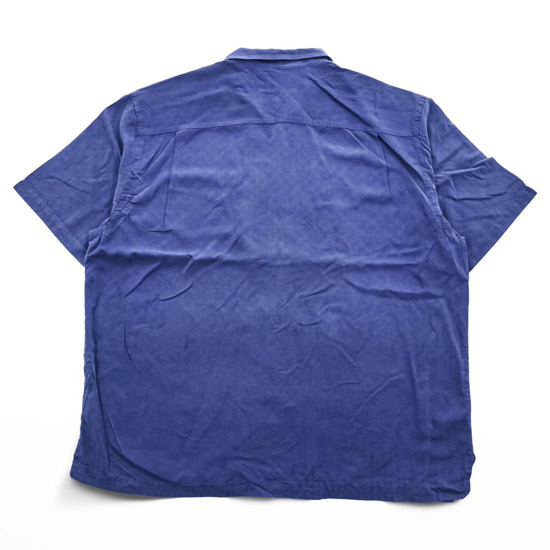 TOMMY BAHAMA 90年代 ヴィンテージ シルク100% 半袖キャンプシャツ XL ネイビー オープンカラー 開襟