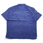TOMMY BAHAMA 90年代 ヴィンテージ シルク100% 半袖キャンプシャツ XL ネイビー オープンカラー 開襟