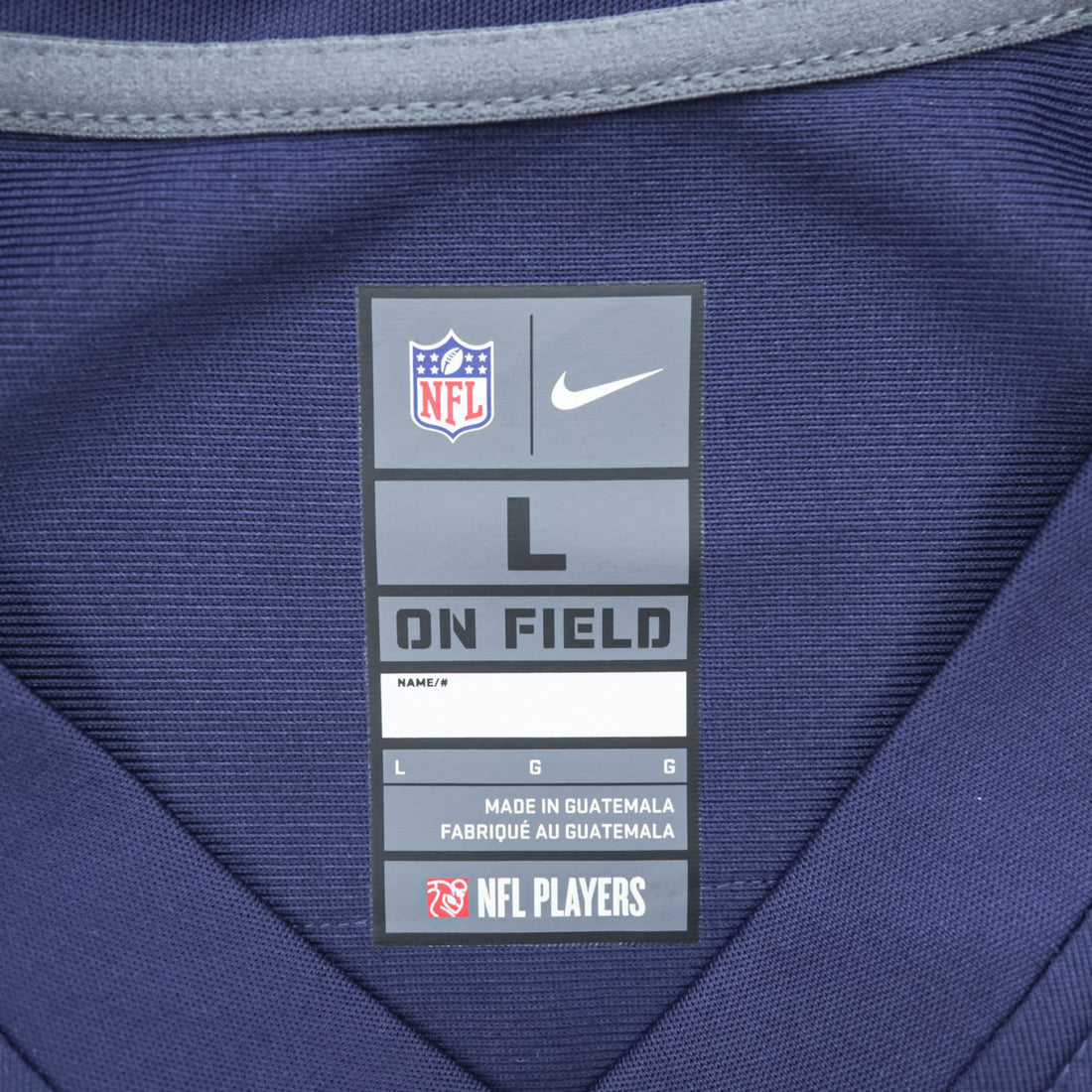 NIKE ゲームシャツ Tシャツ L ネイビー 両面プリント NFL ON FIELD PATRIOTS ナンバリング ユニフォーム
