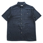 90年代 ヴィンテージ レーヨン 半袖シャツ MODA CAMPIA MODA M ブラック EASY CARE