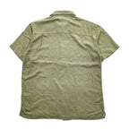 haggar 90年代 ヴィンテージ リネン オープンカラー 半袖シャツ M カーキ グリーン WASHABLE LINEN 開襟 レーヨン 麻