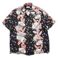 Sun Surf SS33325 Night Blooming Cereus Rayon Hawaiian Aloha Shirt Black Stars Moon Floral Made in Japan M