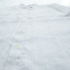 GACHU 100% Linen Short Sleeve Button Up Shirt White Chest Pocket Men’s XL