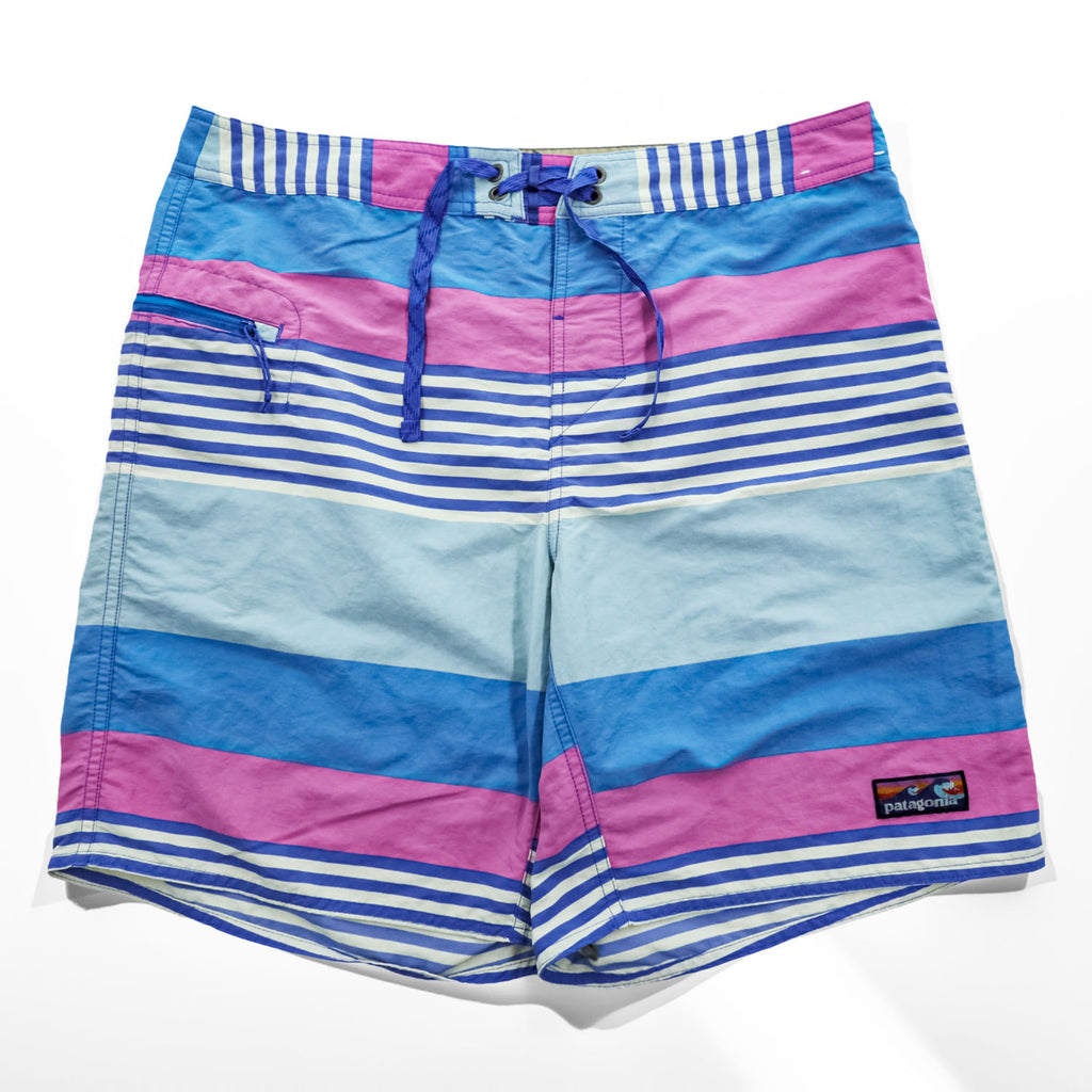 Patagonia ボードショーツ Wavefarer Boardshorts ショートパンツ ハーフパンツ L ピンク ブルー ボーダー 866622