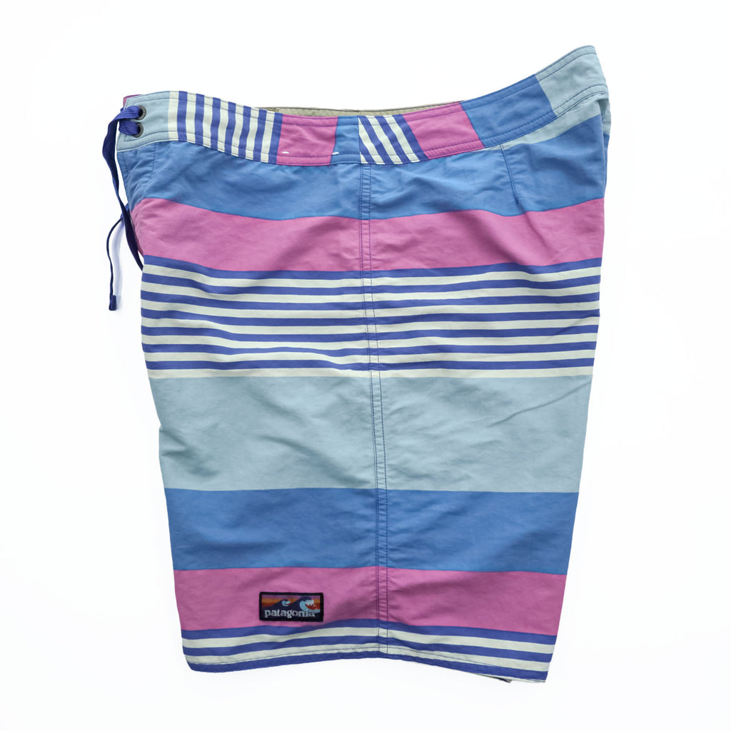 Patagonia ボードショーツ Wavefarer Boardshorts ショートパンツ ハーフパンツ L ピンク ブルー ボーダー 866622