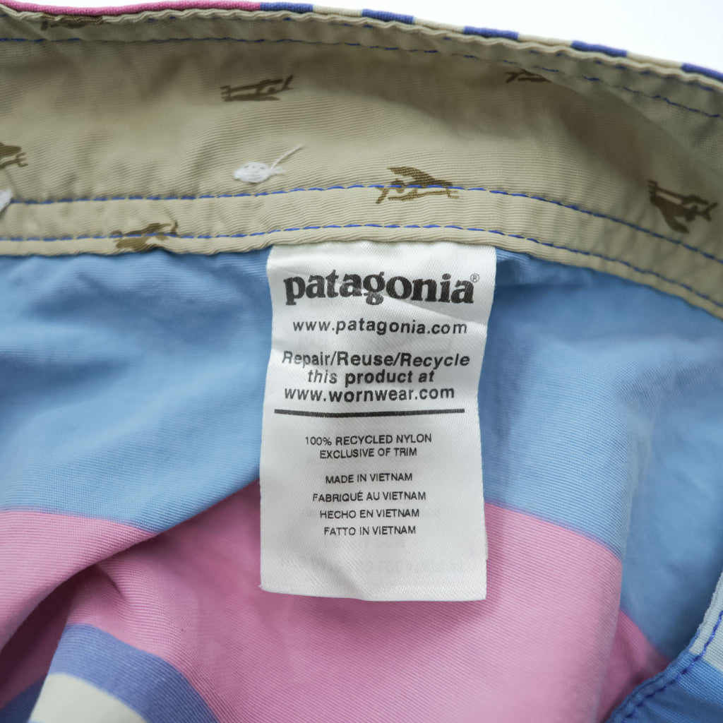 Patagonia ボードショーツ Wavefarer Boardshorts ショートパンツ ハーフパンツ L ピンク ブルー ボーダー 866622