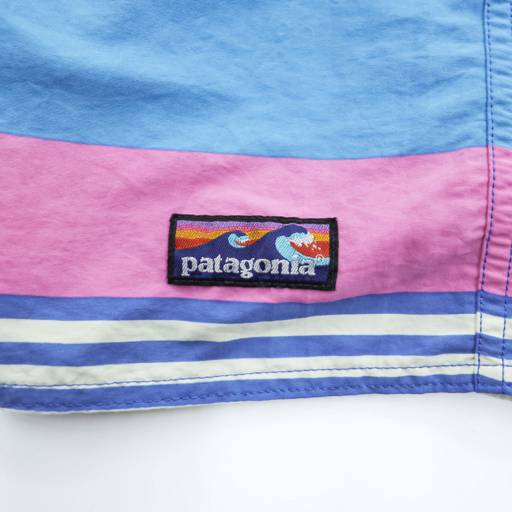 Patagonia ボードショーツ Wavefarer Boardshorts ショートパンツ ハーフパンツ L ピンク ブルー ボーダー 866622