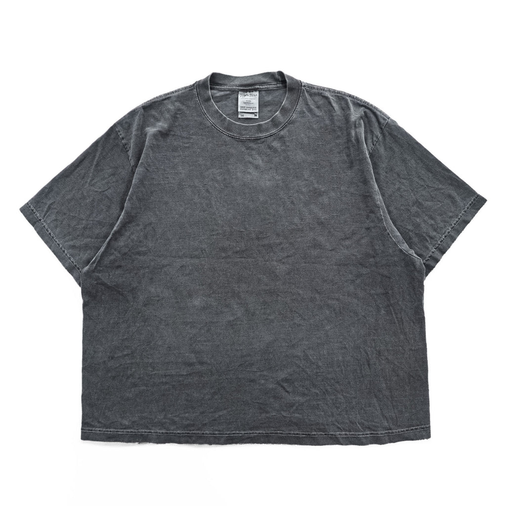 SHAKA ヴィンテージ加工 オーバーサイズ Tシャツ M グレー フェード DROP SHOULDER GARMENT DYE SUPER MAX HEAVY