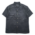 TOMMY BAHAMA アロハシャツ 100%シルク 半袖シャツ XL ブラック ボタニカル ジャガード